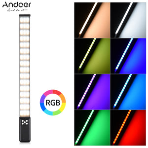 Andoer RGB Handheld LED WAND with Built-in Rechargeable Battery