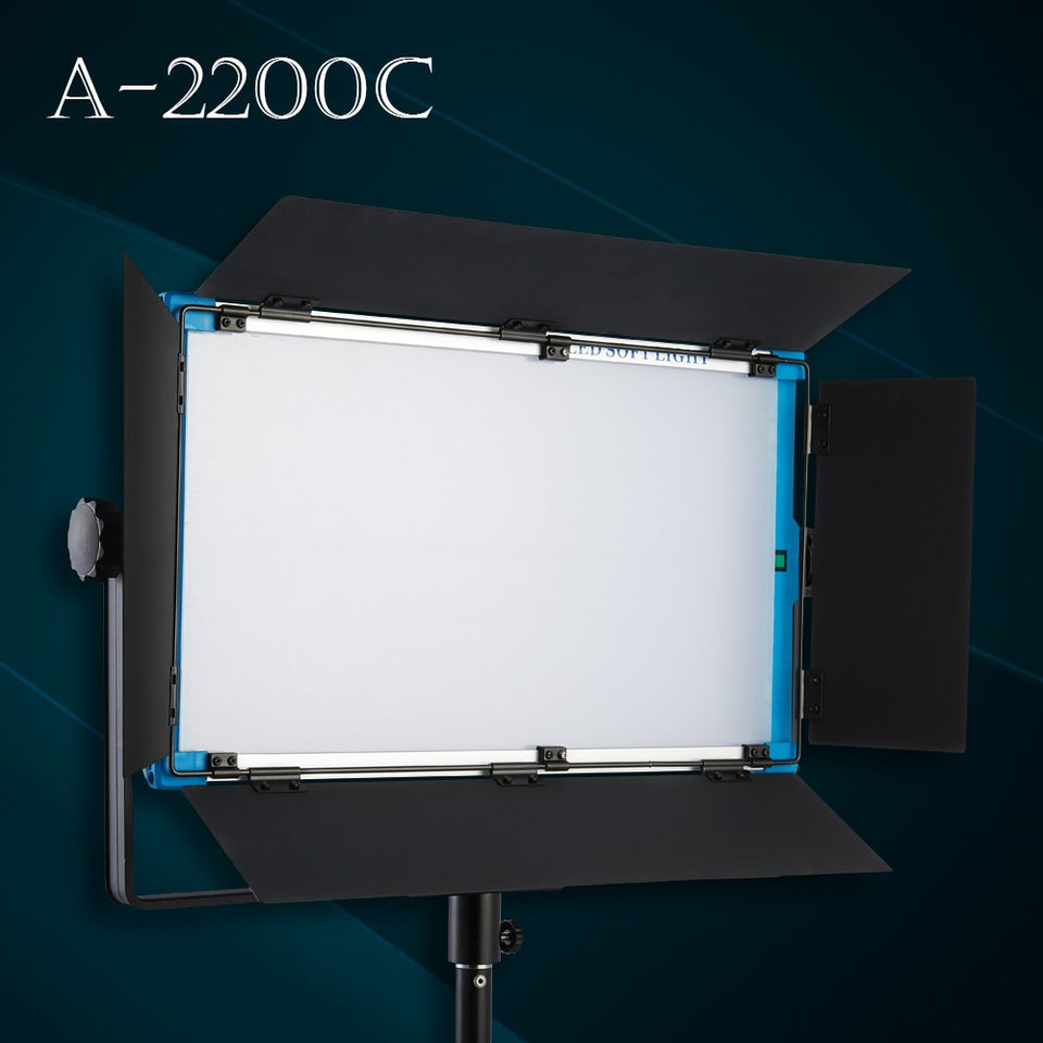 Yidoblo A-2200c 140W RGB Panel Light with Barndoors